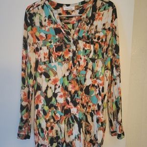 Calvin Klein multi colored blouse